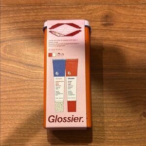 Glossier Peppermint & Ginger Lip Balm Duo In Cute Tin